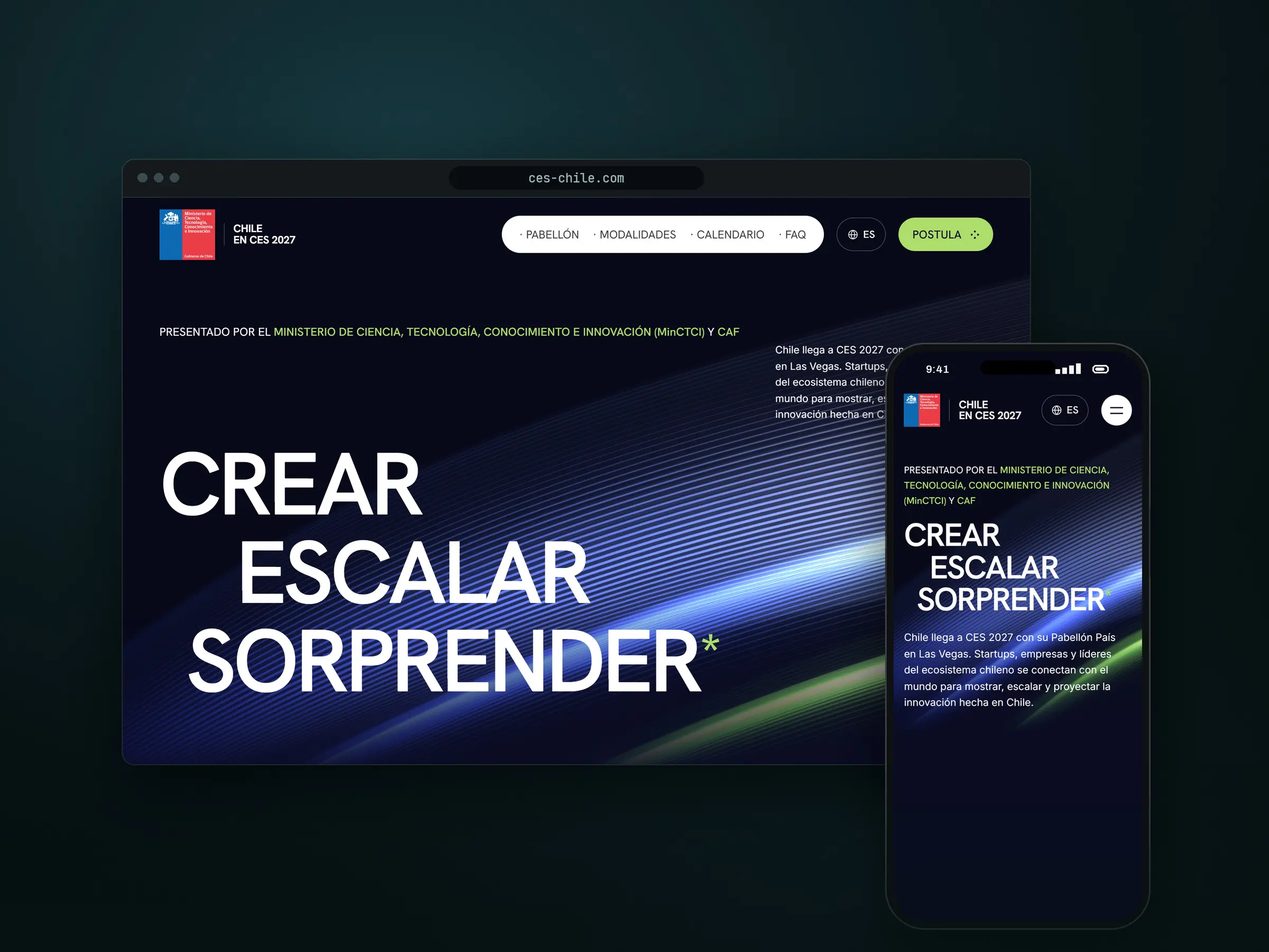Chile en CES 2027: Diseño y desarrollo web
