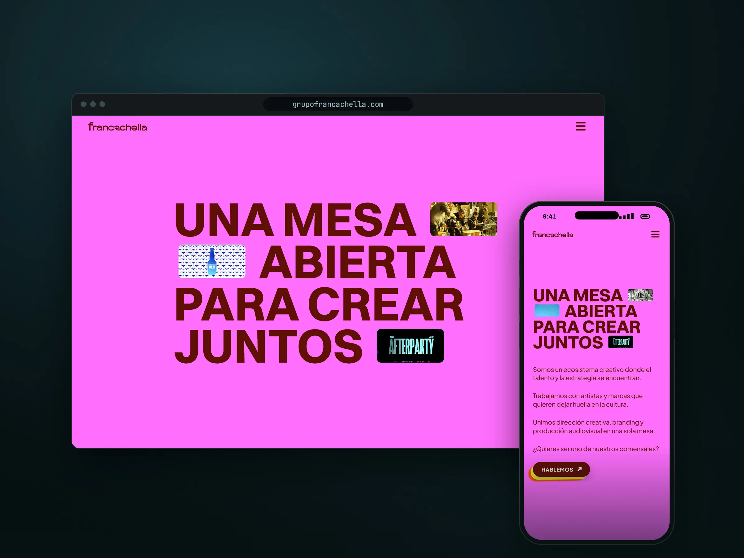 Grupo Francachella: A creative agency’s site, served like a menu