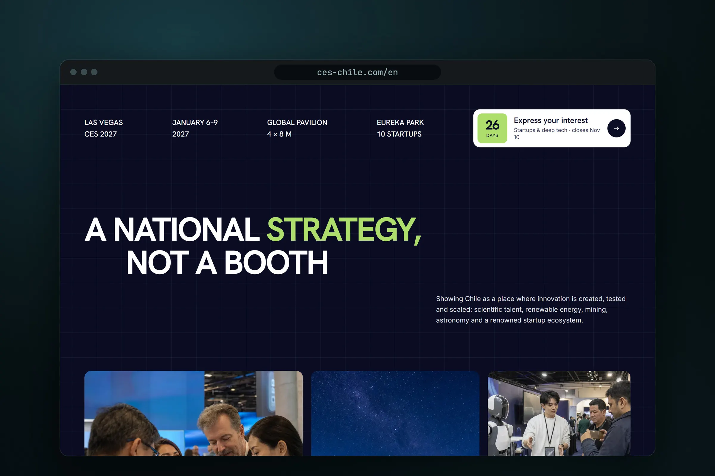 Chile at CES 2027, a call with a deadline