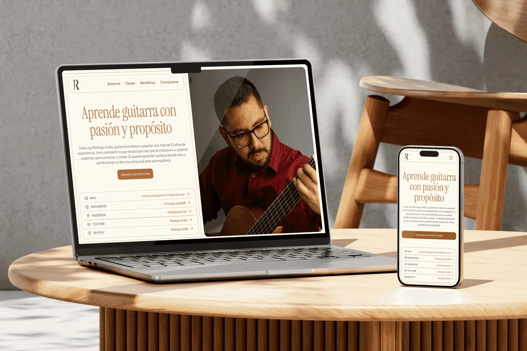 Guitar Lessons: Personal brand website