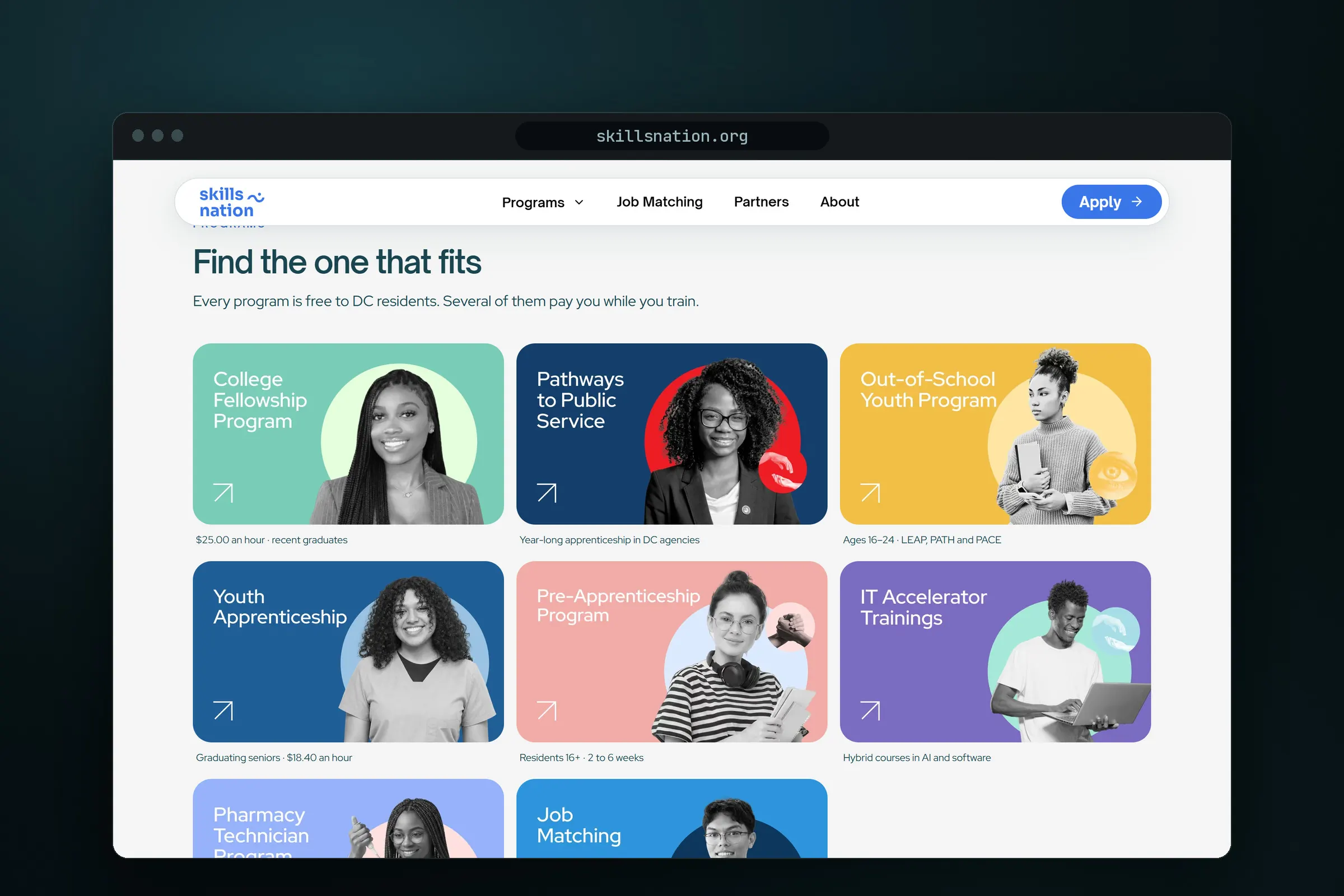 Skills Nation, eight programs, a hard site to get around
