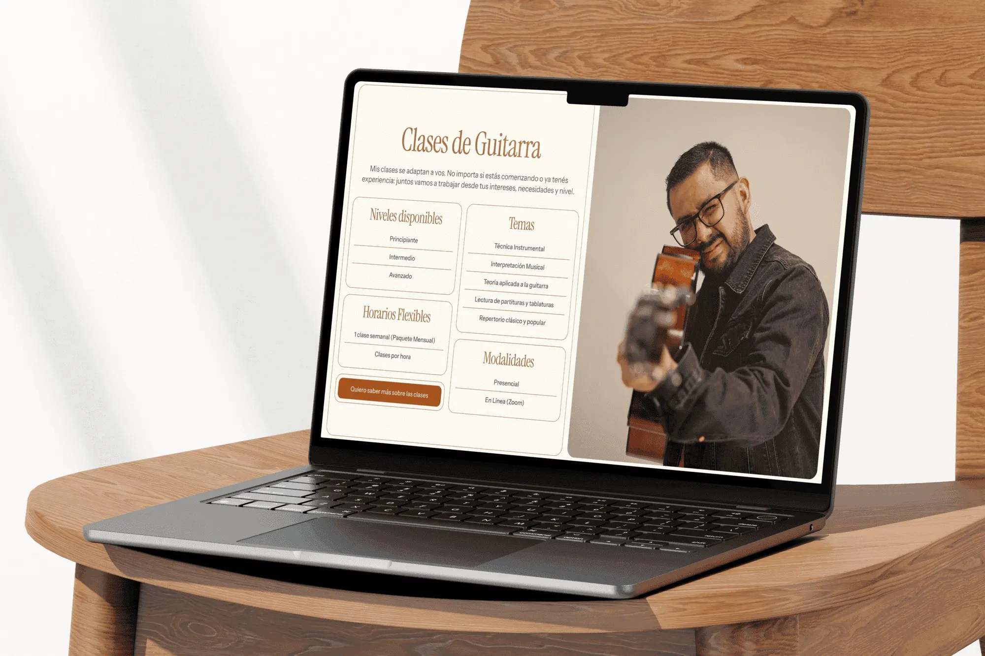 Guitar Lessons, real photos, not stock