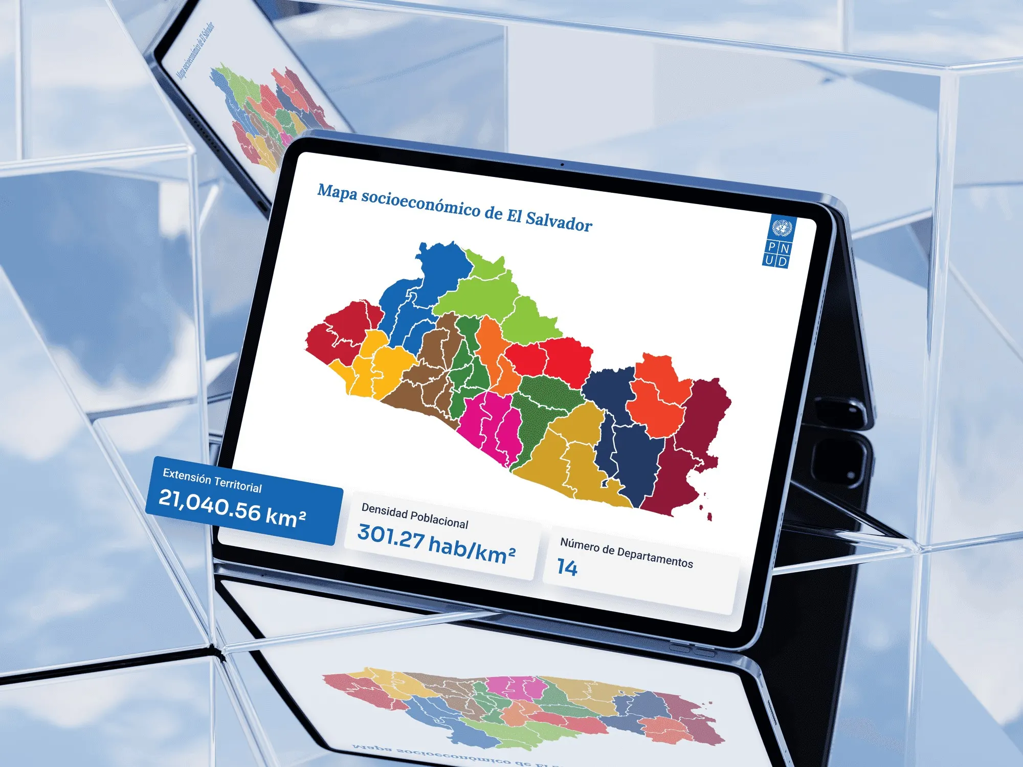 UNDP Socioeconomic Map, cards instead of tables